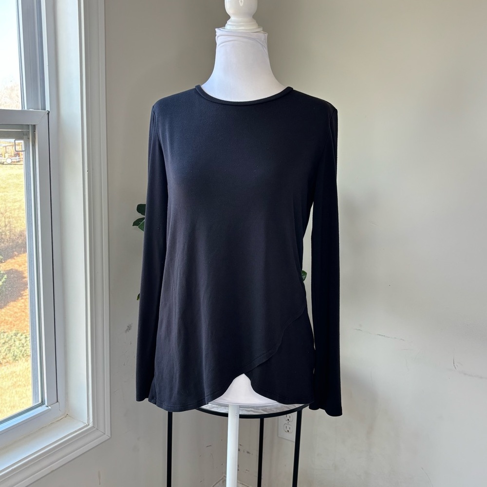 BN2‎ Banana Republic Black Long Sleeve Women's Small Tee Modal - Picture 6 of 6